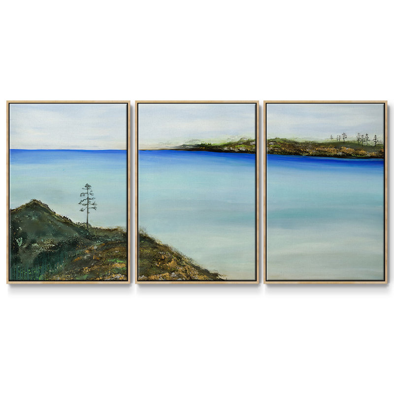On A Clear Day, reproduction sur toile 3 pièces, H 40 po x l 78 po x P 2 po, Naturel