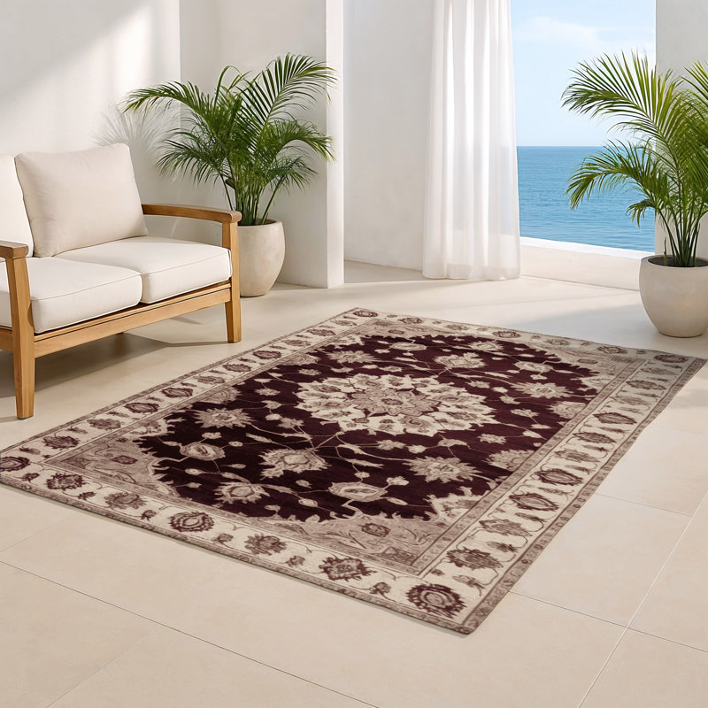 Tapis d'intérieur et d'extérieur surteint beige, Rectangulaire 2 pi x 3 pi