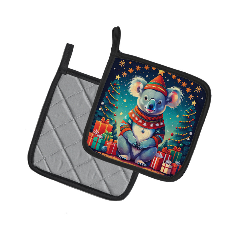 Paire de poignées Koala Christmas
