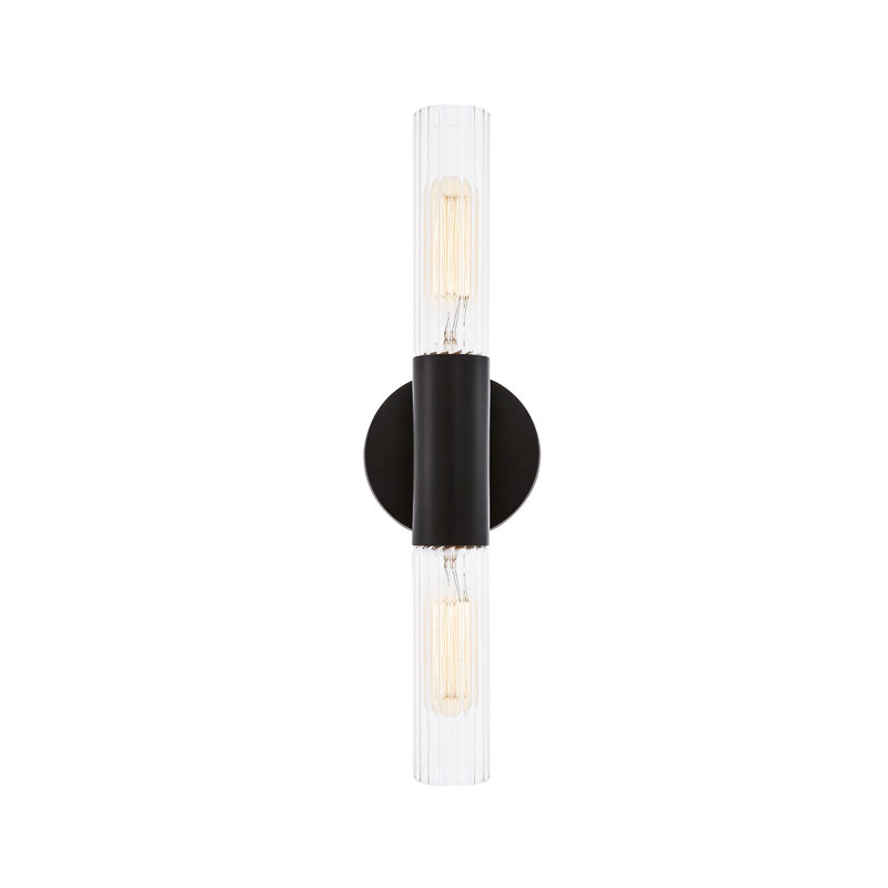Fusion - Rimini ADA Up & Downlight Wall Sconce - 1-Light - Matte Black, Matte Black