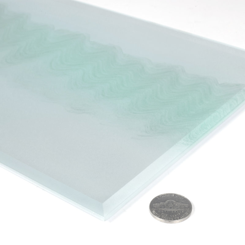 Secret Dimensions 8 in. x 16 in. Diamond Grade Glass Reverse Beveled Large Format Subway Decorative Kitchen & Bathroom Wall Tile