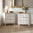 Large 3 Drawer Nightstand With Solid Wood Knobs