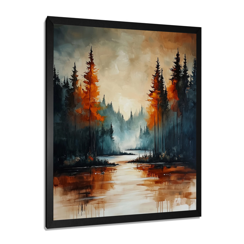Gianno - Landscapes Wall Art, H 32 po x l 16 po, Reproduction encadrée d'une seule photo, Noir, noir, noir, noir