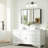 Recessed & Surface Framed Medicine Cabinet with Mirror and Shelves-440333725-436984680