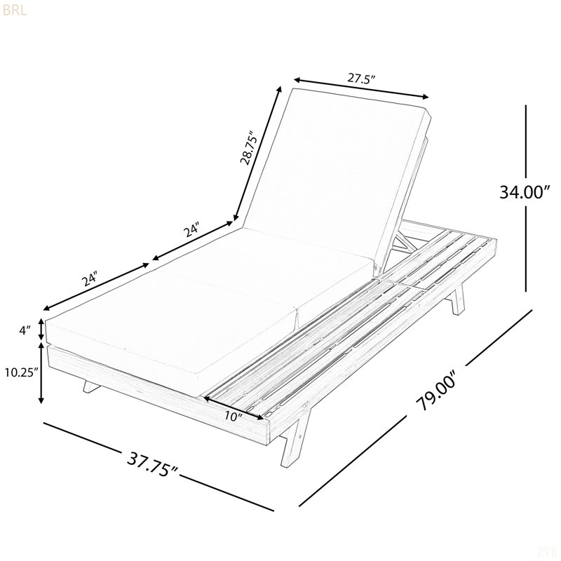 FAUTEUIL 2/3 PLIABLE EN BOIS D'ACACIA AVEC DOSSIER RÉGLABLE ET SURFACE DE RANGEMENT PLAT, FINITION EN TEK DÉCOUPÉE, POUR PATIO DE JARDIN PISCINE