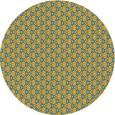 Tapis décoratif vert floral Pinero