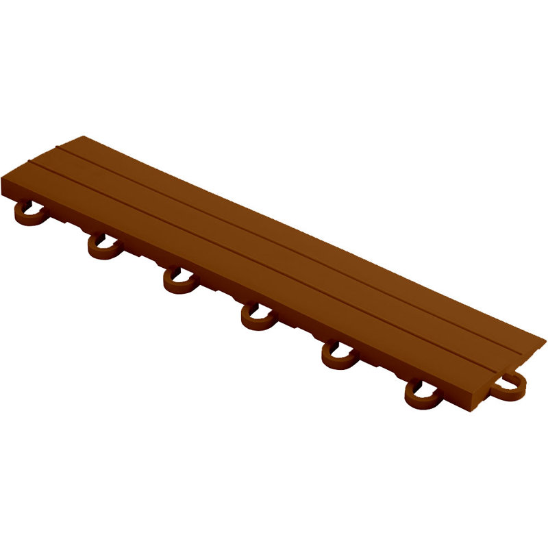 Swisstrax 12-Series Looped Threshold Ramp, Chocolate Brown