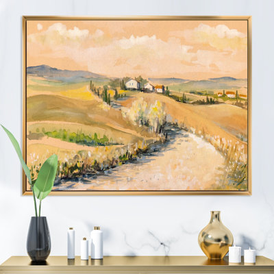 Campagne en Toscane, Italie - reproduction sur toile