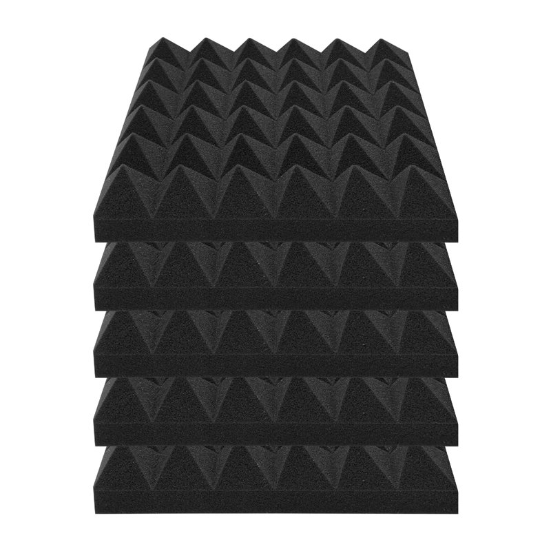 Paquet de 36 panneaux de mousse acoustique 12 x 12 x 2 po pour mur et plafond Studio