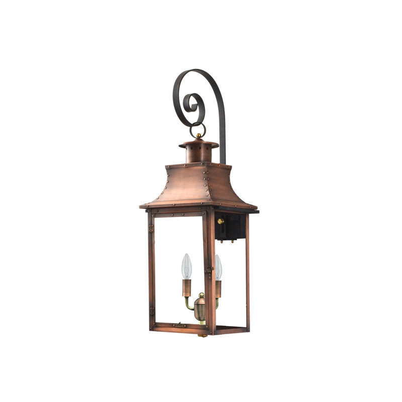 Gravette Hardwired Outdoor Lantern, 30" H x 9.5" W x 11.5" D, 2 Lights