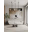 Table basse Laurel Modern Glam en acier inoxydable avec plateau en pierre frittée noire