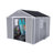 8X8ft Resin Storage Shed, High Quality Pp Material, Strong Structure, Waterproof, Rust And Uv Proof, Large Storage Space, 12Mm Thick Pp Board, Hd Window Lighting-121499205
