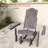 HDPE Glider Adirondack Chair, Wood-Like Glider Rocking Chair, 3-Position Adjustable Fire Pit Chair with Cup Holder for Lawn, Deck, & Poolside-1655927069