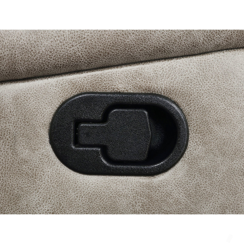 Causeuse rembourrée avec console, Taupe