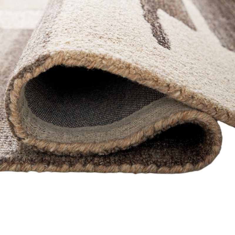 Keny Medium Area Rug, Beige Global Inspired Abstract Pattern, Rectangle 8' x 10'