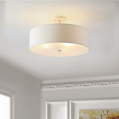 Romines Cotton Semi Flush Mount