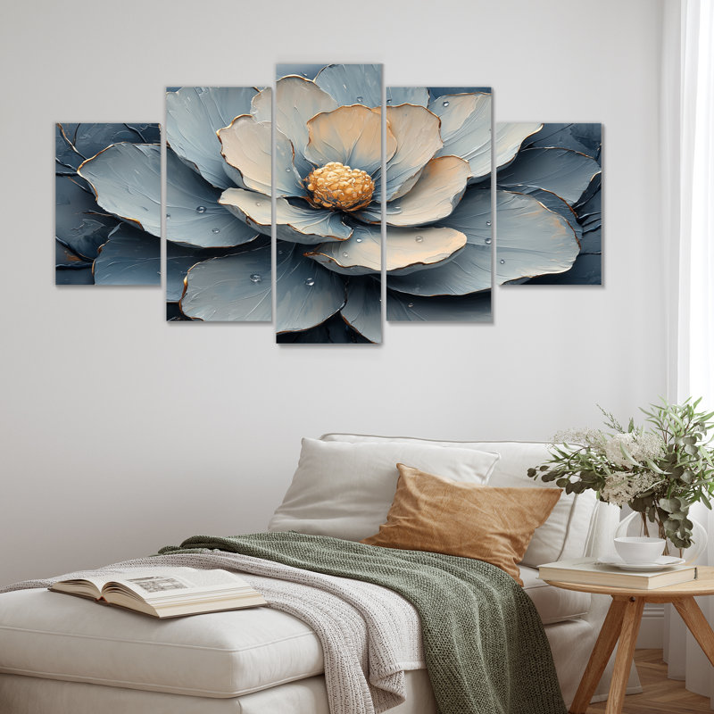 «Dark Echeveria Elegans Succulent Simplicity I» - art mural succulent - ensemble d'art mural diamant