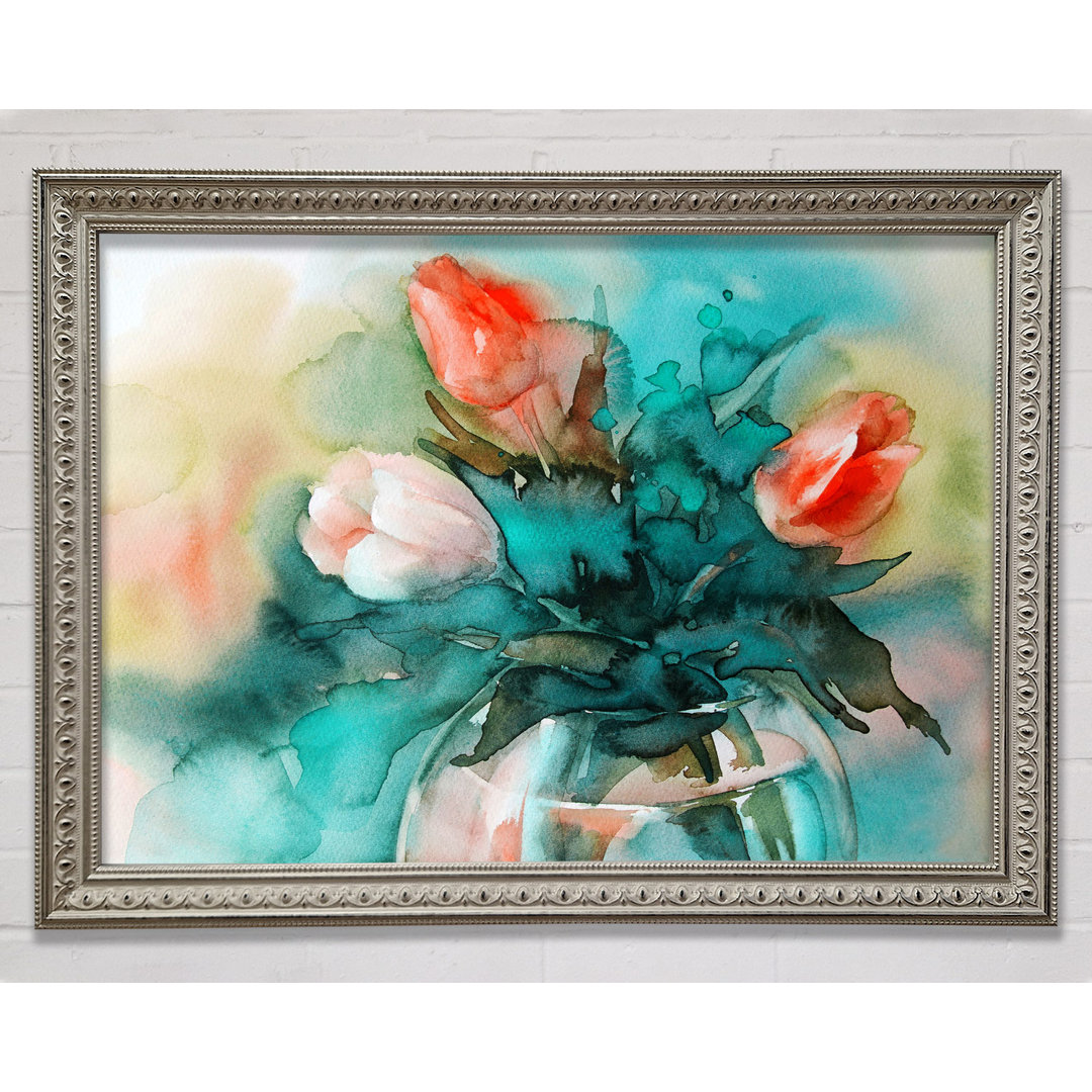 Gerahmtes Wandbild Tulip Flower Arrangement