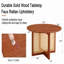 Une table basse en bois rouge foncé naturelle et élégante avec des décorations en rotin artificiel, parfaite pour un salon à la mode et un thé confortable
