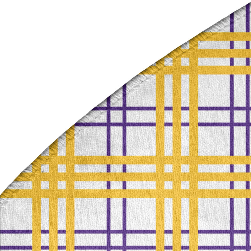 Plaid Indoor Rug, Round 5'