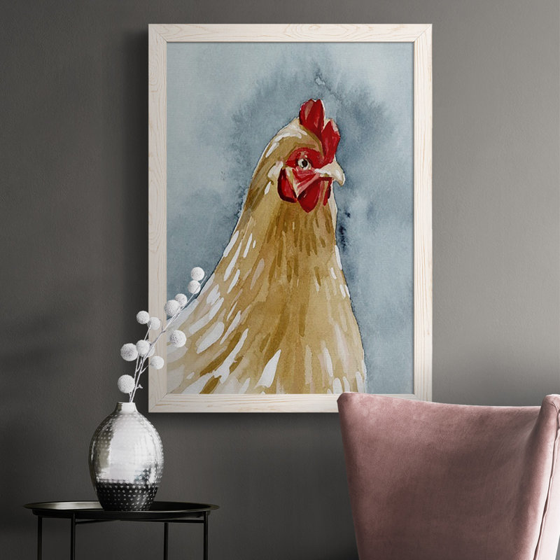 Portrait de poulet Sofley II, Blanc, H 37,5 po x l 27,5 po x P 1 po