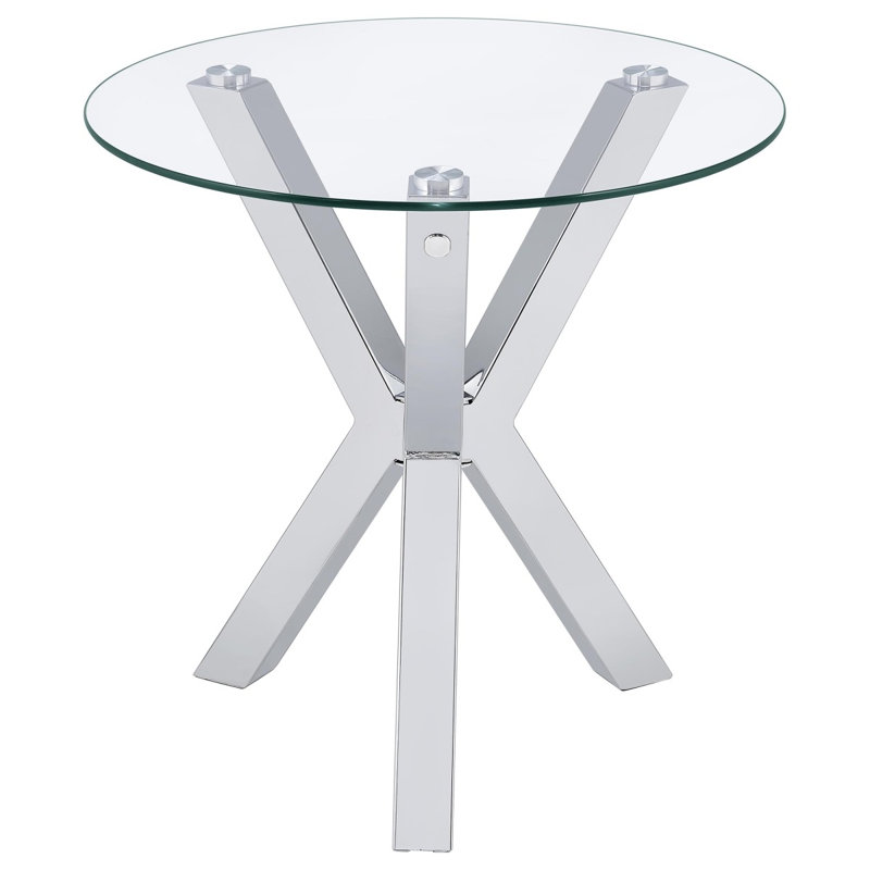 Table d'appoint Alexa Chrome, 23.24" H x 23.49" W x 23.49" D