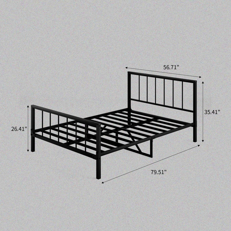 Base de lit 35,42 po Thepenier, Double