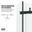 Cabine de douche coulissante sans cadre avec verre transparent de 3/8 po et base Elan classe E 48 po x P 36 po x H 82 po-1423359871-1423359869