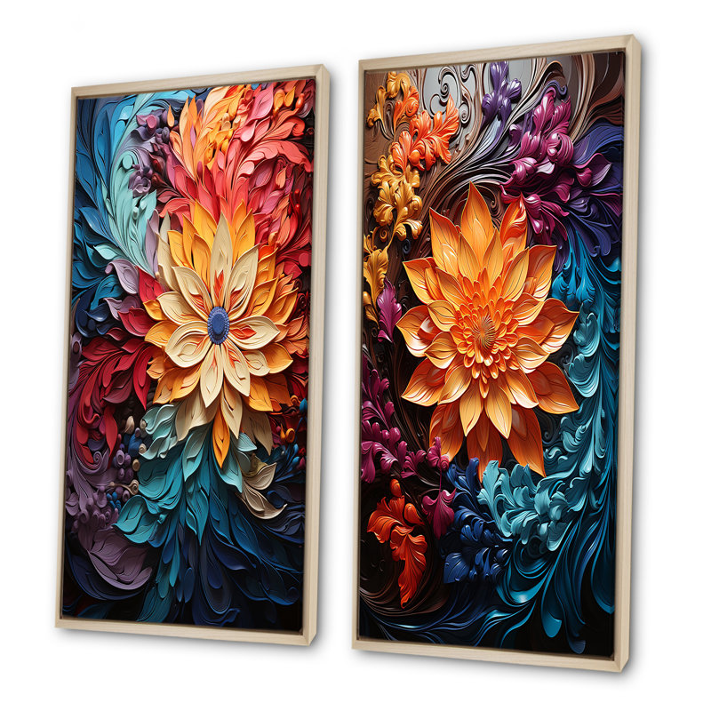 Granier - Ensemble de 2 reproductions d'art sur toile, H 28 po x l 25 po, Encadrement brun