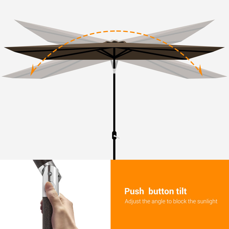 Parasol de marché Doray, Taupe