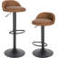 Mettawa Swivel Upholstered Adjustable Height Counter Stool with Metal Frame-1881590806
