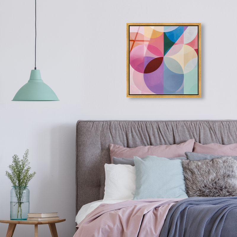 Prismatic Orbit II Square High-Gloss Frameless Acrylic Glass Wall Art Abstract Print by Oliver Gal, Ready to Hang, 12 x 12