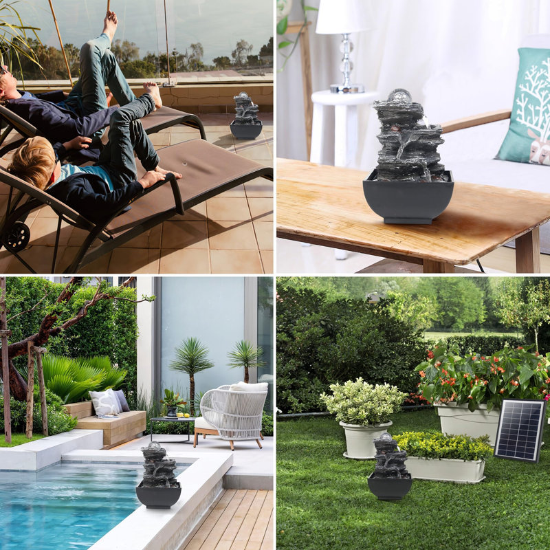 Solar Mini Waterfall Fountain