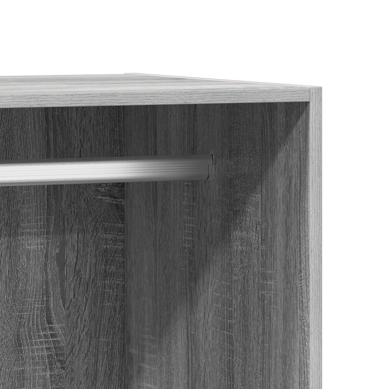 Sharetha Manufactured Wood Wardrobe, Grey Sonoma