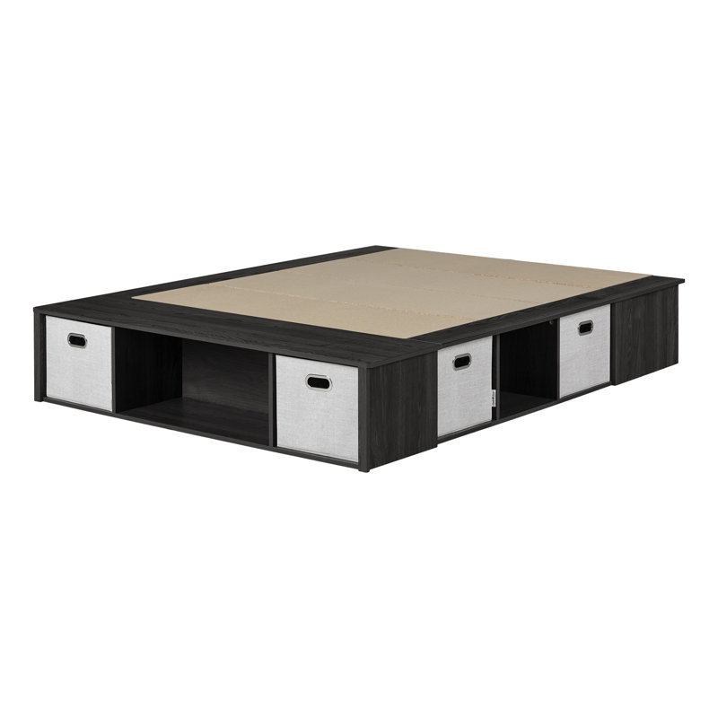 Lit plateforme flexible avec rangement, Grand