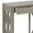 60'' Acacia Veneer Console Table With 4 Drawers, X-Design Entryway Table With Open Bottom Storage, Solid Acacia Legs-934939714