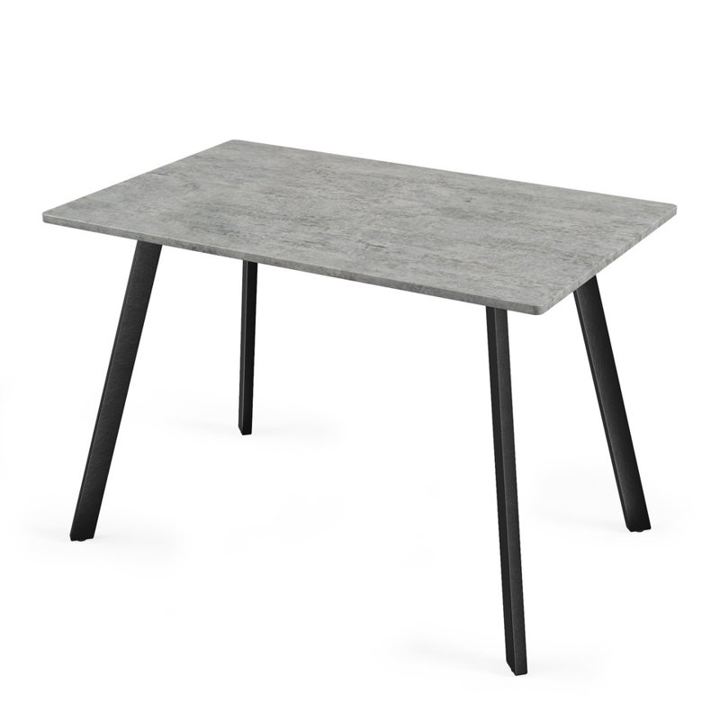 Metal Base Dining Table, Concrete