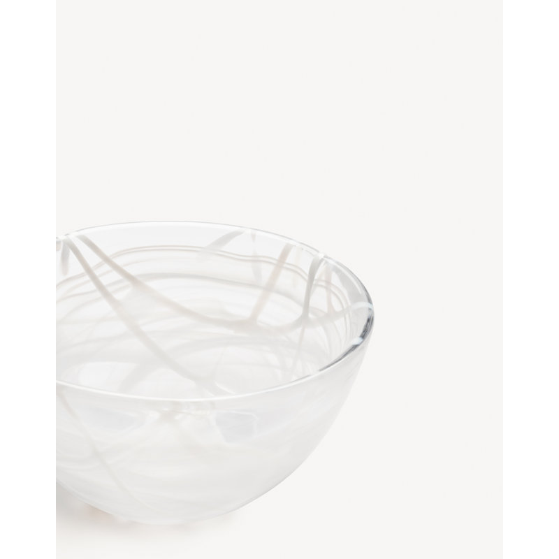Bol contrastant blanc / blanc, H 3,4 po x l 6,3 po x P 6,3 po