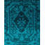 Tapis unique bleu 6 pi 2 po x 9 pi Overdyed