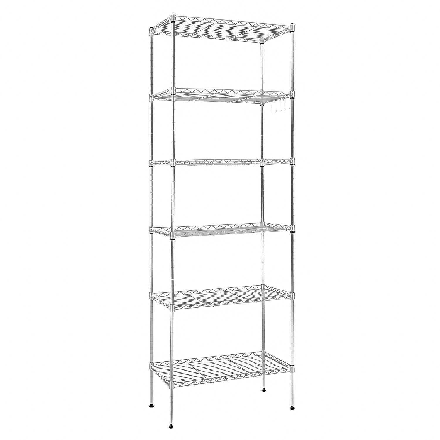 72 H x 24 W x 14 D Shelving Unit Rebrilliant Finish: Silver