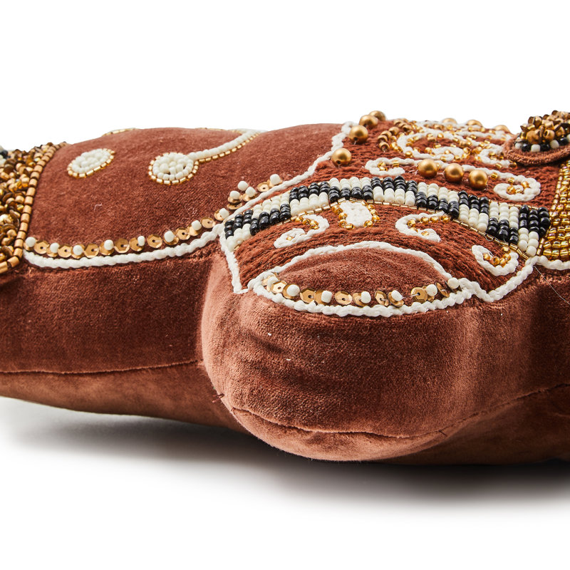 Gingerbread Girl Shaped Throw Pillow