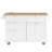Farmhouse Kitchen Island With Drop Leaf And 2 Seatings, Kitchen Table Set With Storage Cabinet, Drawers, Door Shelves And Power Outlet, White-711827929