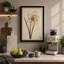 Single Stem in Gold Botanical - Wrapped Canvas-1710910798-1710910836