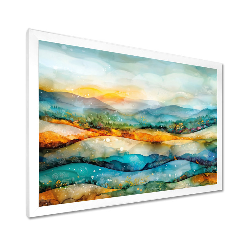 Murmures dans le vent abstrait Prairies II - prairies, salon d'art mural, H 24 po x l 32 po, Blanc