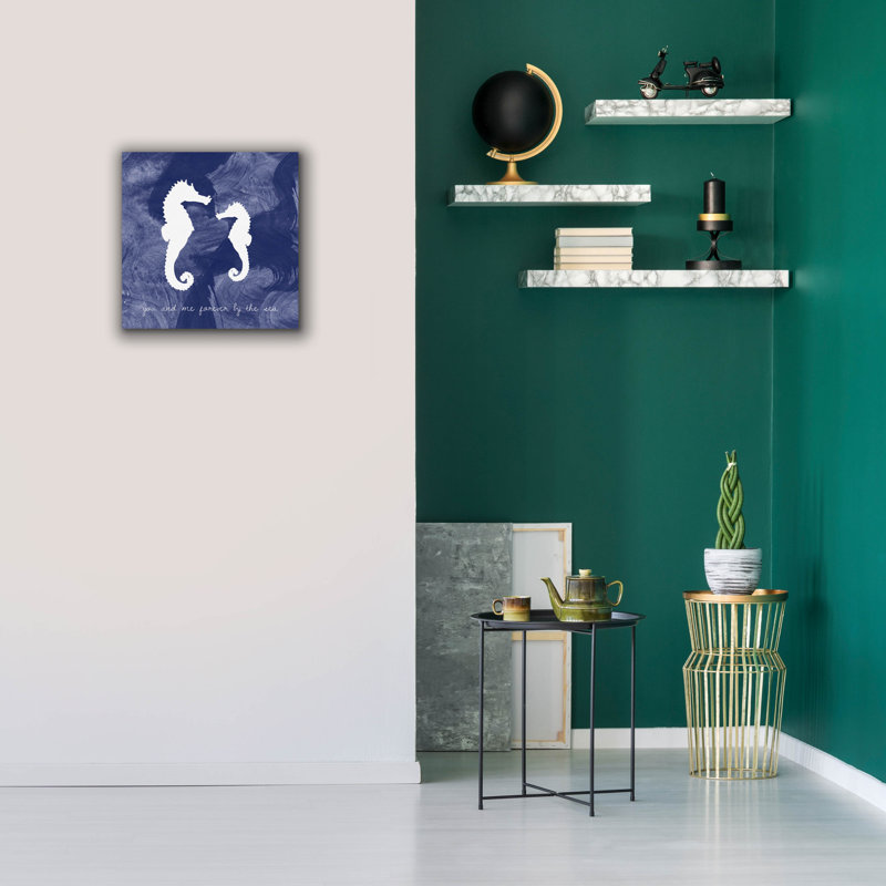 «Seahorse» par Erin Clark, art mural sur toile, H 18 po x l 18 po