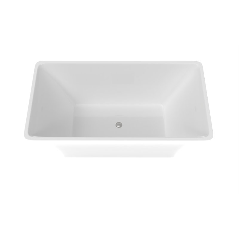 Baignoire de trempage autoportante en acrylique 59 po. X 30 po. Blaire, Blanc