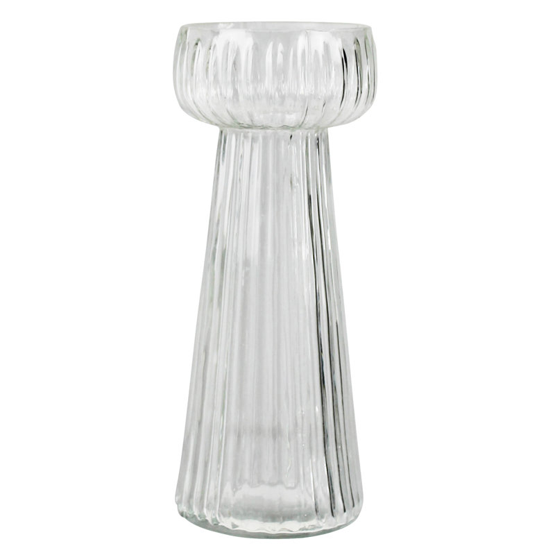 Vase cannelé cannelé, verre - Lrg, H 8 po x l 3,5 po x P 3,5 po