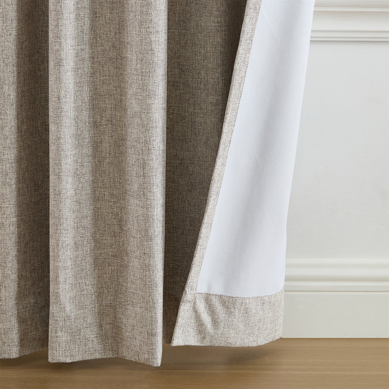 Panneau de rideau de fenêtre Bigelow, Taupe, L 52 po x L 95 po