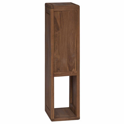  Bathroom Side Cabinet Natural Solid Teak Wood Wooden Rustic Storage