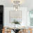 3-Light Flush Mount Ceiling Light With Water Glass, 3.9" Wide, E26 Base-1003406882
